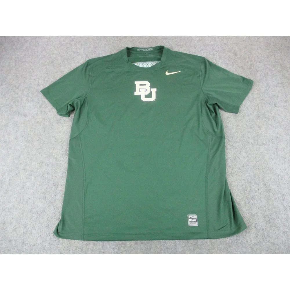 Baylor Bears Shirt Mens Extra Large Green Gray Nike NCAA Football Hypercool